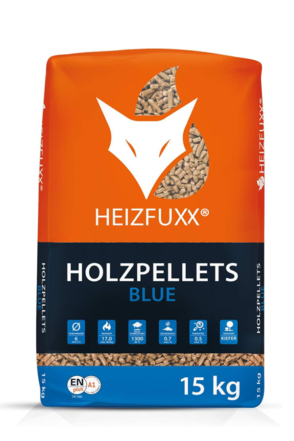Pellet Heizfuxx Blue – Pallet da 65 sacchi x 15 kg (975 kg)