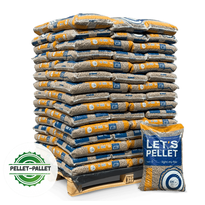 Let’s Pellet , 990 kg ( 66 sacchi da 15 kg ciascuno ) certificat ENplus A1, UA022 e FSC 100%