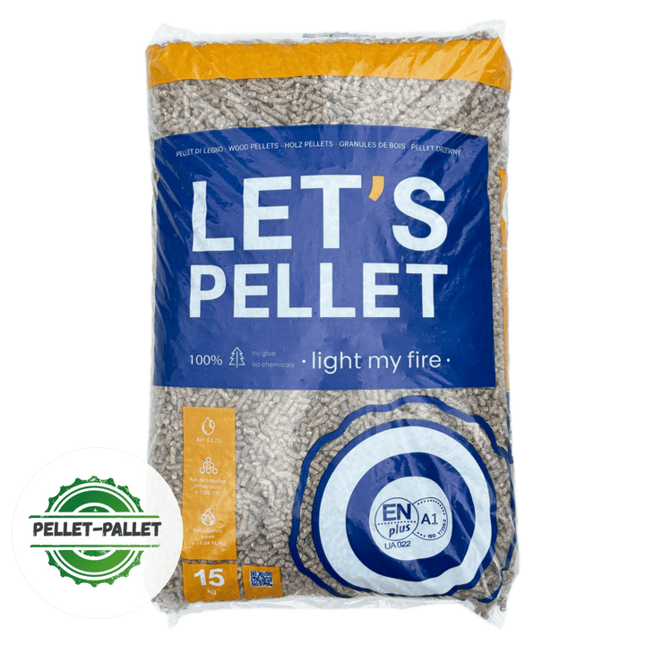 Let’s Pellet , 990 kg ( 66 sacchi da 15 kg ciascuno ) certificat ENplus A1, UA022 e FSC 100%