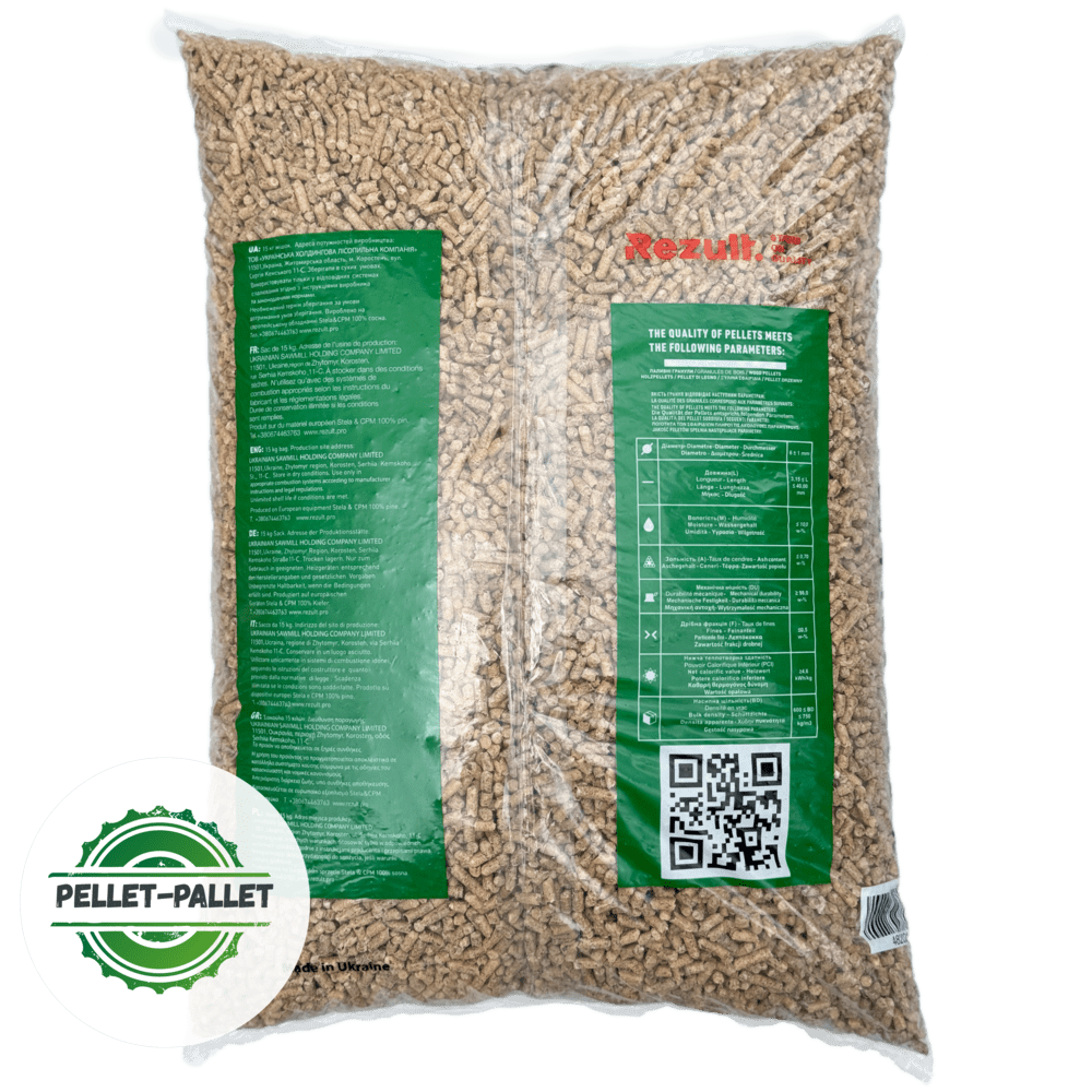 Pellet Rezult 990 kg ( 66 sacchi da 15 kg ciascuno )