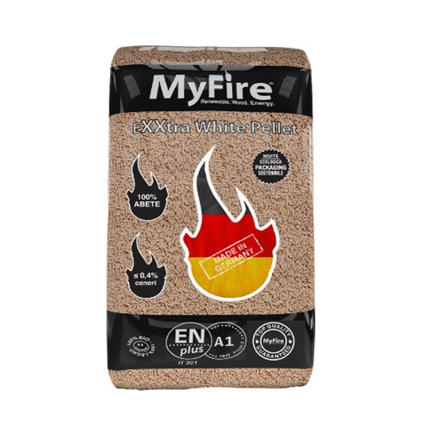Pellet MyFire ExtraWhite ENplus A1 – 72 sacchi da 15 kg (1080 kg)