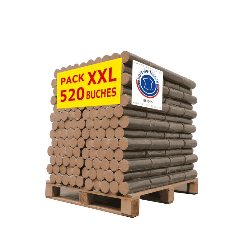 Ceppi compressi 100% faggio – pallet da 1040 kg