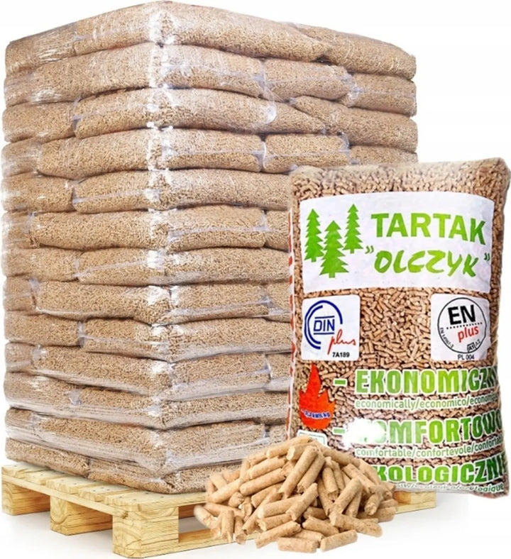 Pellet Olczyk, pallet da 65 sacchi, 975 kg di combustibile legnoso