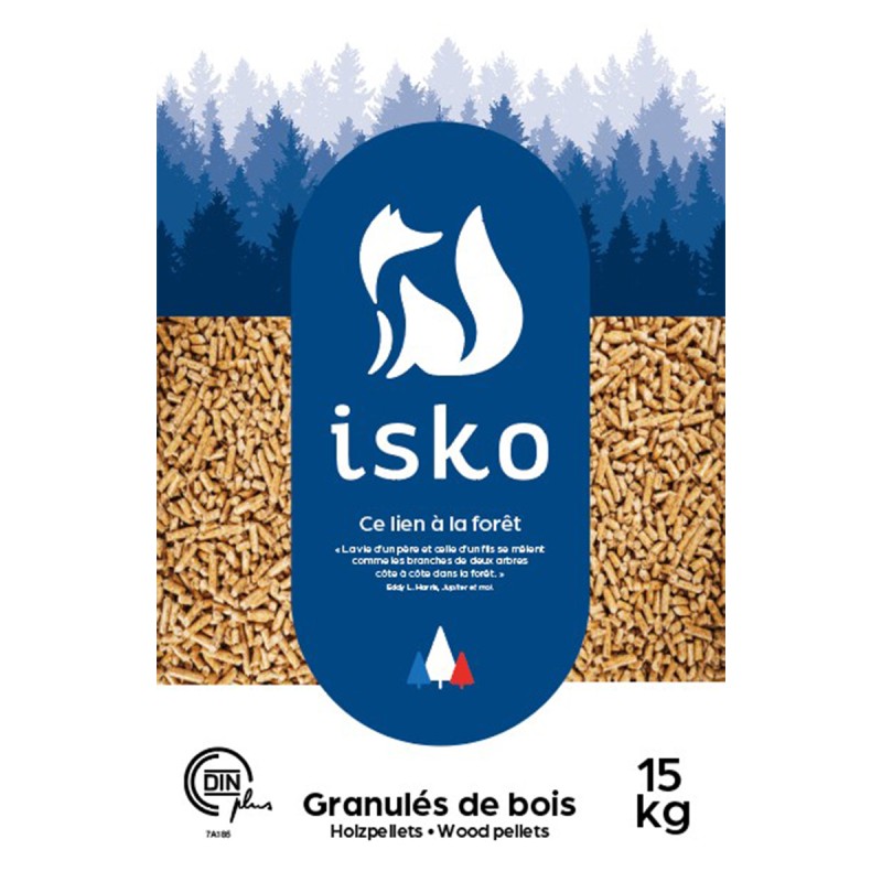 Pellet di legno ISKO – pallet da 70 sacchi (1050 kg)