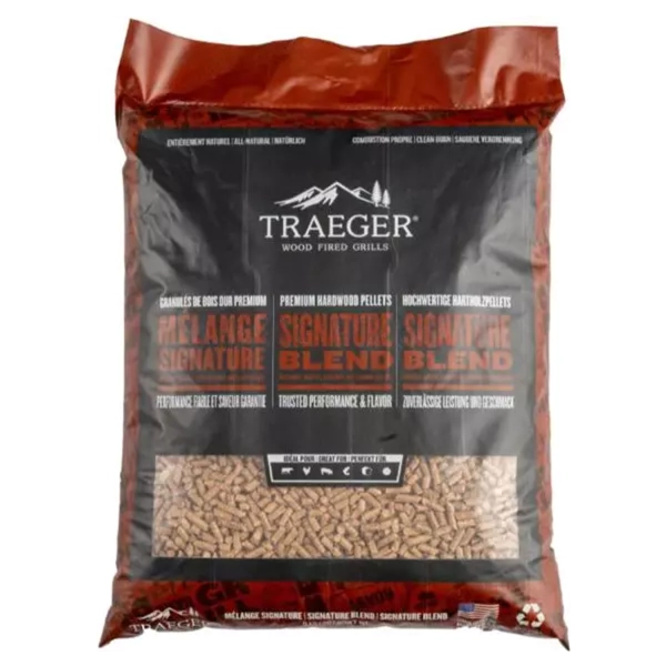 Pellet di legno TRAEGER, miscela Signature FSC, 630 kg / 9 k x 70 sacchi